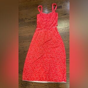 For Love And Lemons Red Floral Maxi Dress